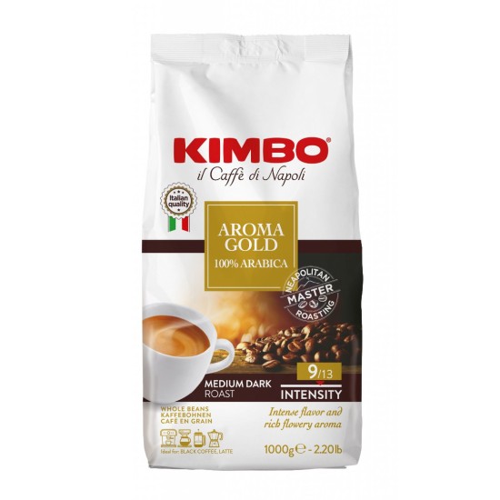 Kафе на зърна KIMBO AROMA GOLD 100% ARABICA 1 кг